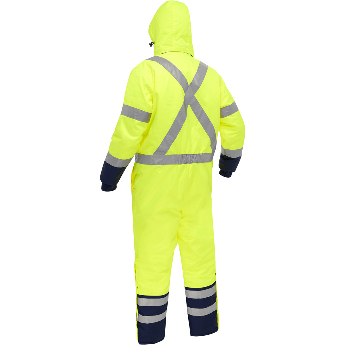 PIP® Bisley® Hi-Vis Yellow Extreme Cold Eco Class 3 Coverall with hood