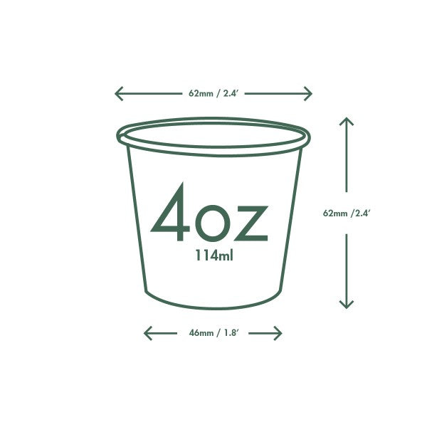 Vegware™ compostable 4-oz Single Wall Hot Beverage Cups are made from sustainably sourced board and lined with plant-based PLA independently certified to break down in landfill within 12 weeks,