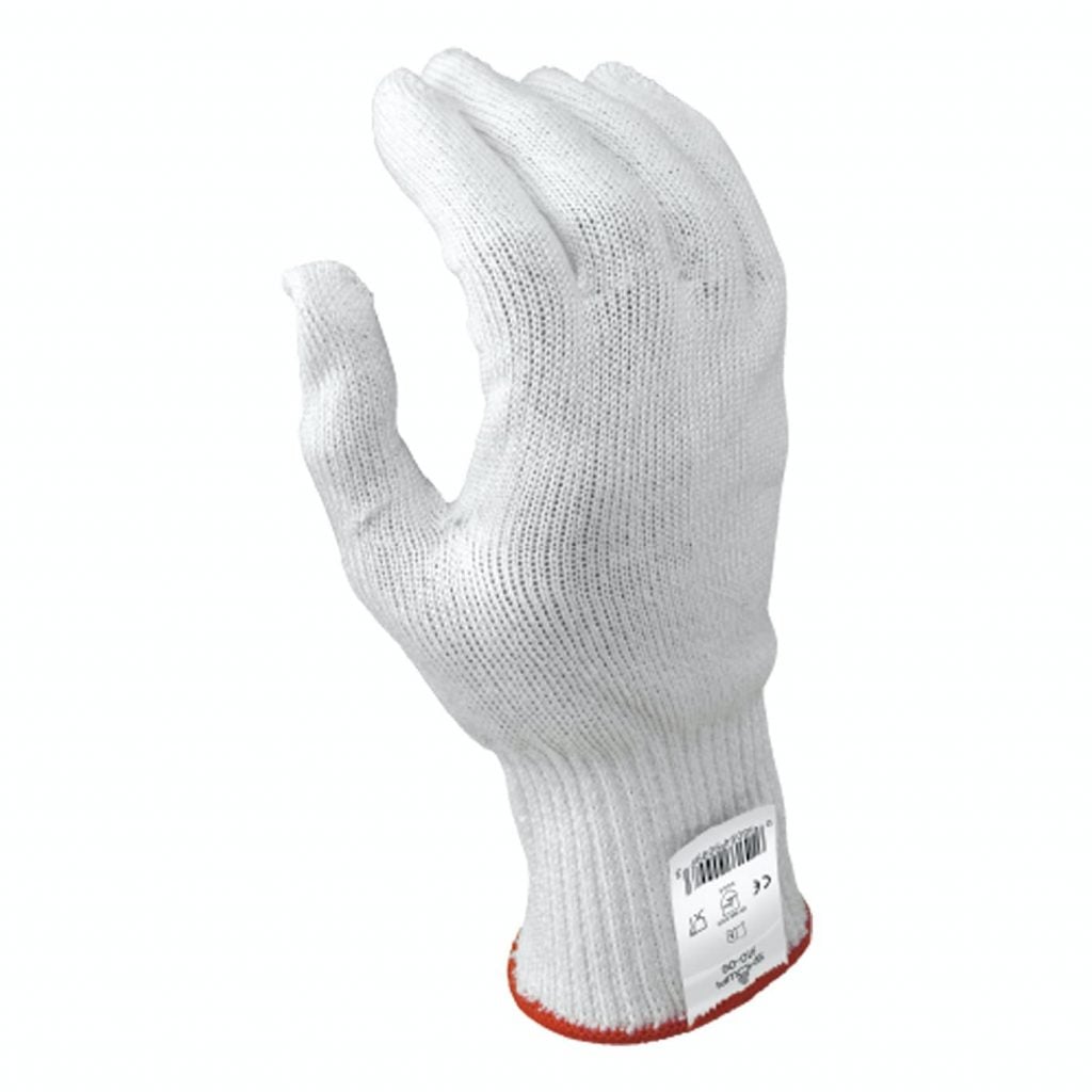 SHOWA® 910 Uncoated HPPE/Stainless Steel Cut-Resistant Glove, ANSI A4, White
