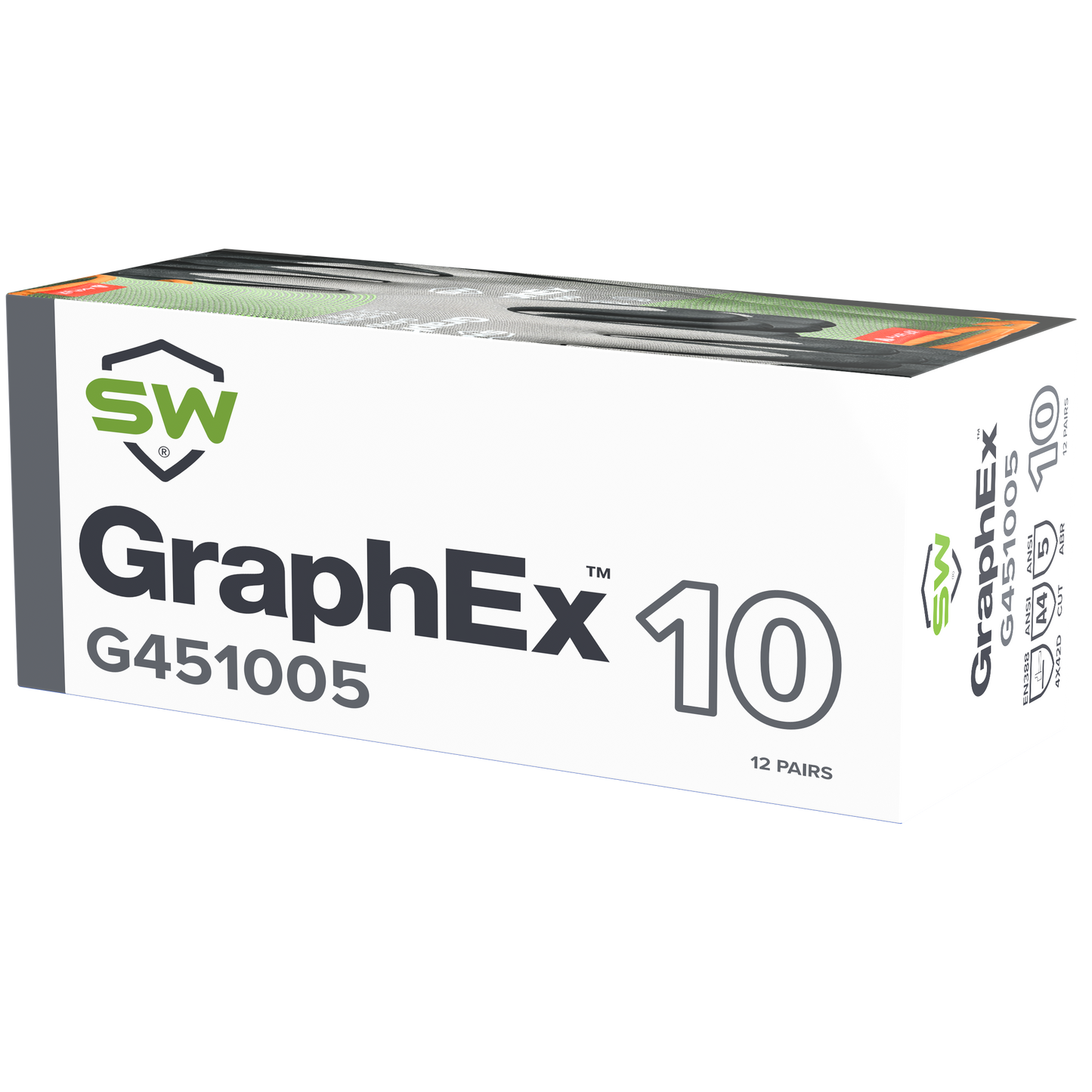 SW® GraphEx® G45100 18G A4 Cut-Resistant Micro-Porous Nitrile Work Gloves, Touchscreen Compatible