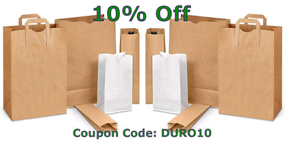 Duro Bag® Kraft 57# 80076 Paper Sack, 1/6 BBL 12in x 7in x 17in (500/bndl)