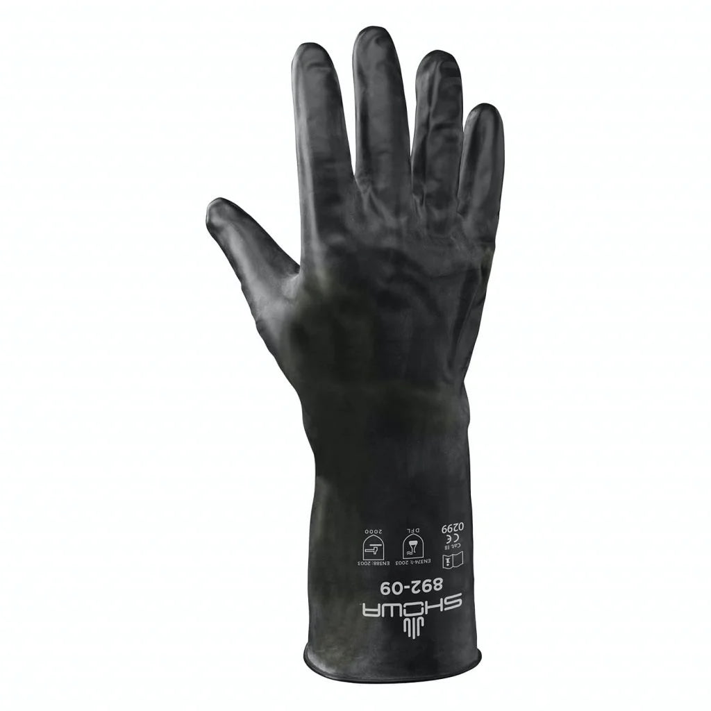 SHOWA 892 Viton Over Butyl Chemical Resistant Gloves, Acid & Hydrocarbon Resistant, 14"