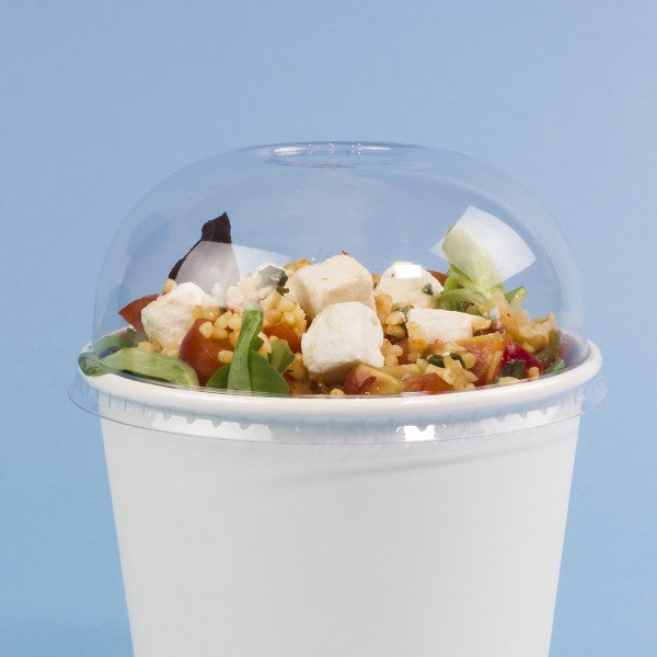 Vegware™ VL115D Compostable Clear Dome PLA Cold Lid fit Vegware's 115-Series soup containers