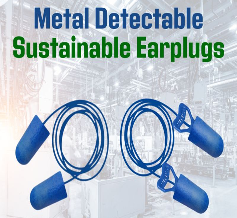 BioSoft™ Metal Detectable Disposable Bio-based Corded Foam Ear Plug with and without Pinchfit™ Technology - NRR 32 #PF-D