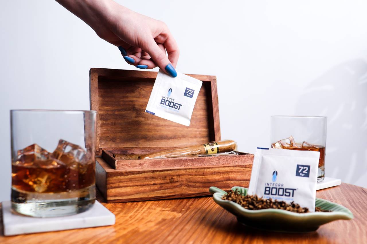 Preserve, prolong and protect herbal medicines, tobacco and pantry supplies! Desiccare 8-gram bulk packed Integra BOOST® 2-way humidity control packs are available in 72% RH and FDA-compliant, 99% biodegradable, non-toxic and salt free