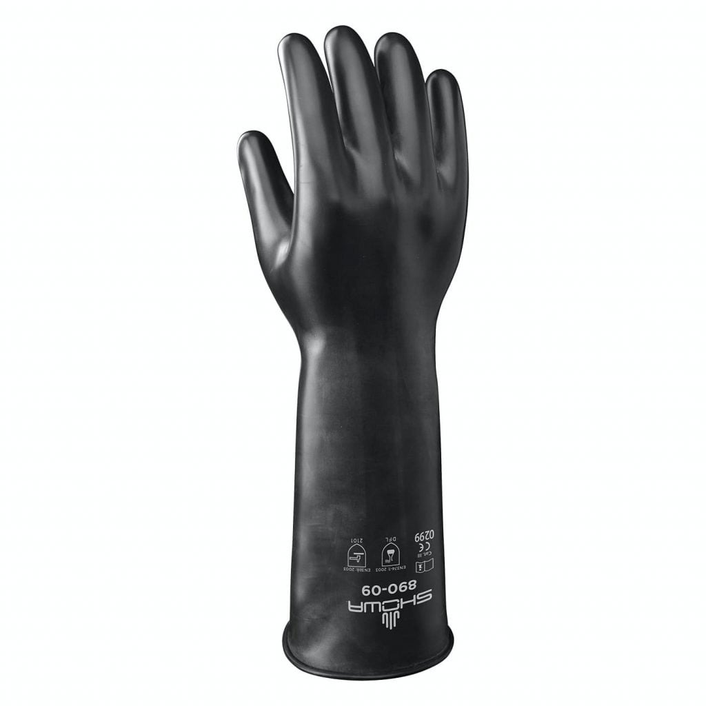 SHOWA® 890 Viton-Over-Butyl Chemical-Resistant Glove, Injection Molded, 14", 28-mil