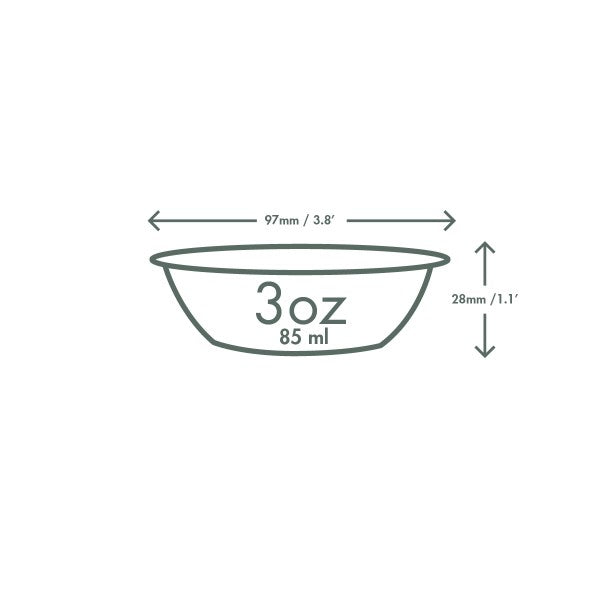 Vegware™ I96-3 Compostable 3oz 96 Series PLA Cold Cup Insert (1000ct) - image 3