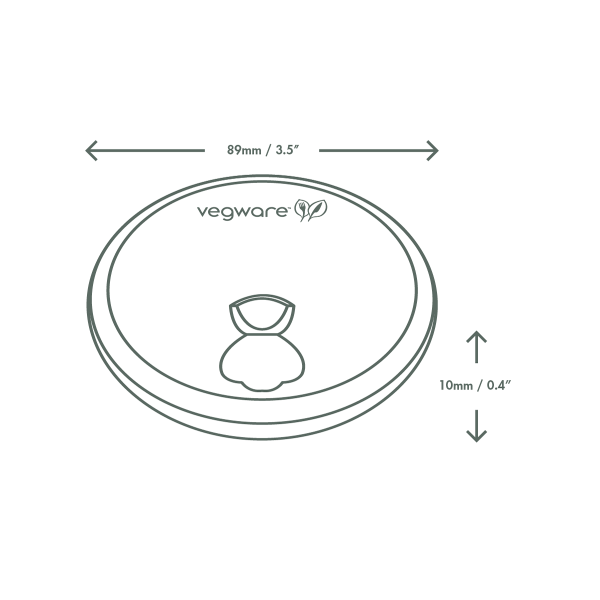 Vegware™ VLID89PG Compostable 89 Series Paper Hot Cup Lid (1000ct) - image 2