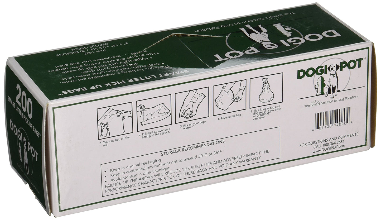 Dogipot® Smart Litter Pick Up Bags™ Box Bottom with directions