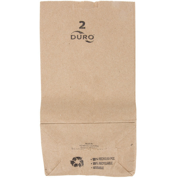 These Duro Bag® 4.31 x 2.43 x 7.87 Dubl Life® 30# 1lb Kraft SOS Paper Bags with gusseted flat bottom are reusable, recyclable, BPI® compostable and SFI® sourcing certified. Sold 500 per bundle.