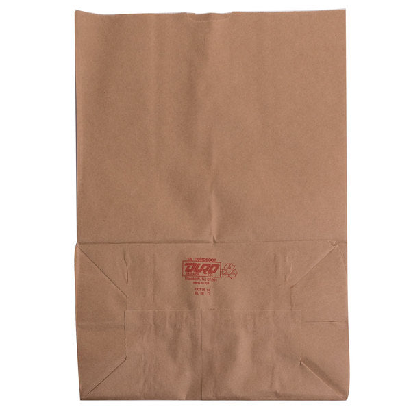 Environmentally friendly Duro Bag® 12in x 7in x 17in 57# 1/6 BBL Kraft Paper Sacks are perfect for carrying, transporting and handling to-go items. SFI® certified sourcing and BPI® certified compostable. Sold 500 per bundle.