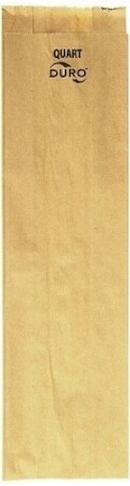 Perfect for liquor stores and to-go submarine sandwiches, these 4-1/4in x 2-1/2in x 16in 35# standard natural Kraft quart paper bags with pinch bottom are durable, 100% recyclable and BPI certified compostable.