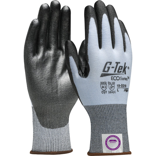 Eco-friendly PIP® G-Tek® 19-D318 ECOSeries™ PU Coated A3 Bio-Based Safety Gloves