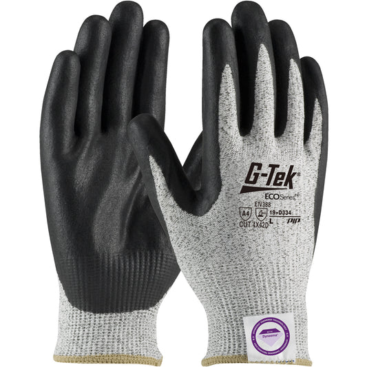 Eco-friendly PIP® G-Tek® 19-D334 ECOSeries™ 3GX® Foam Nitrile Coated A4 Bio-Based Safety Gloves
