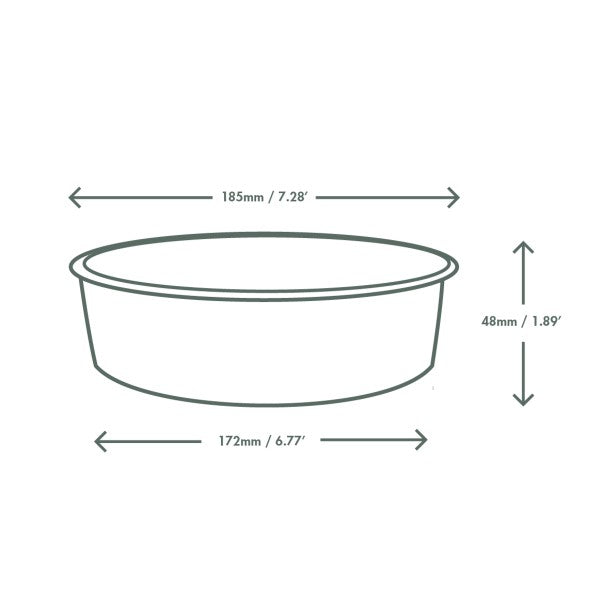 Vegware™ RSC-26G Compostable 26oz PLA-Lined Paper Food Bowl, 185 Series (300ct) - image 3
