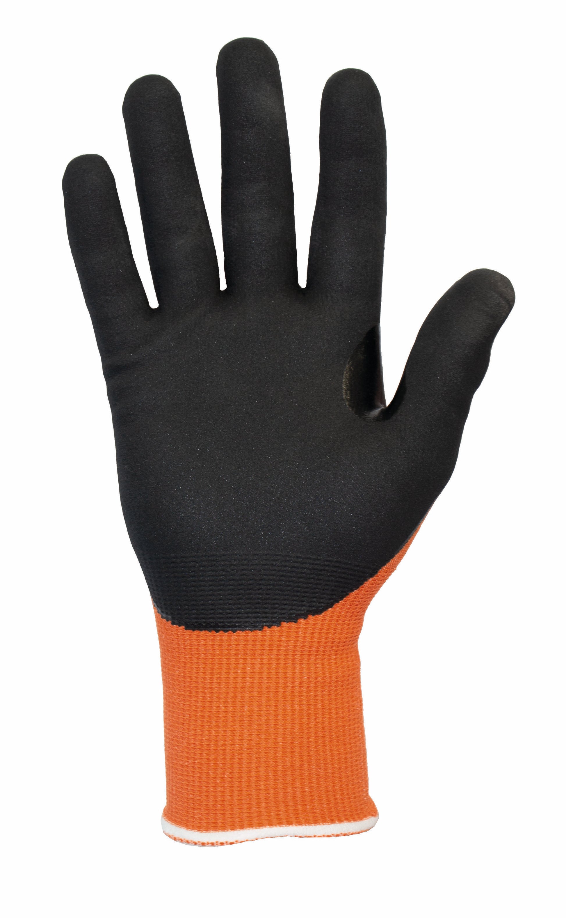 This Eco-friendly Traffi® TG3240 MicroDex LXT® Nitrile Coated Orange 15-gauge Cut Level A2 Safety Gloves are Carbon Neutral Certified, repels water and oil while providing hot contact resistance.