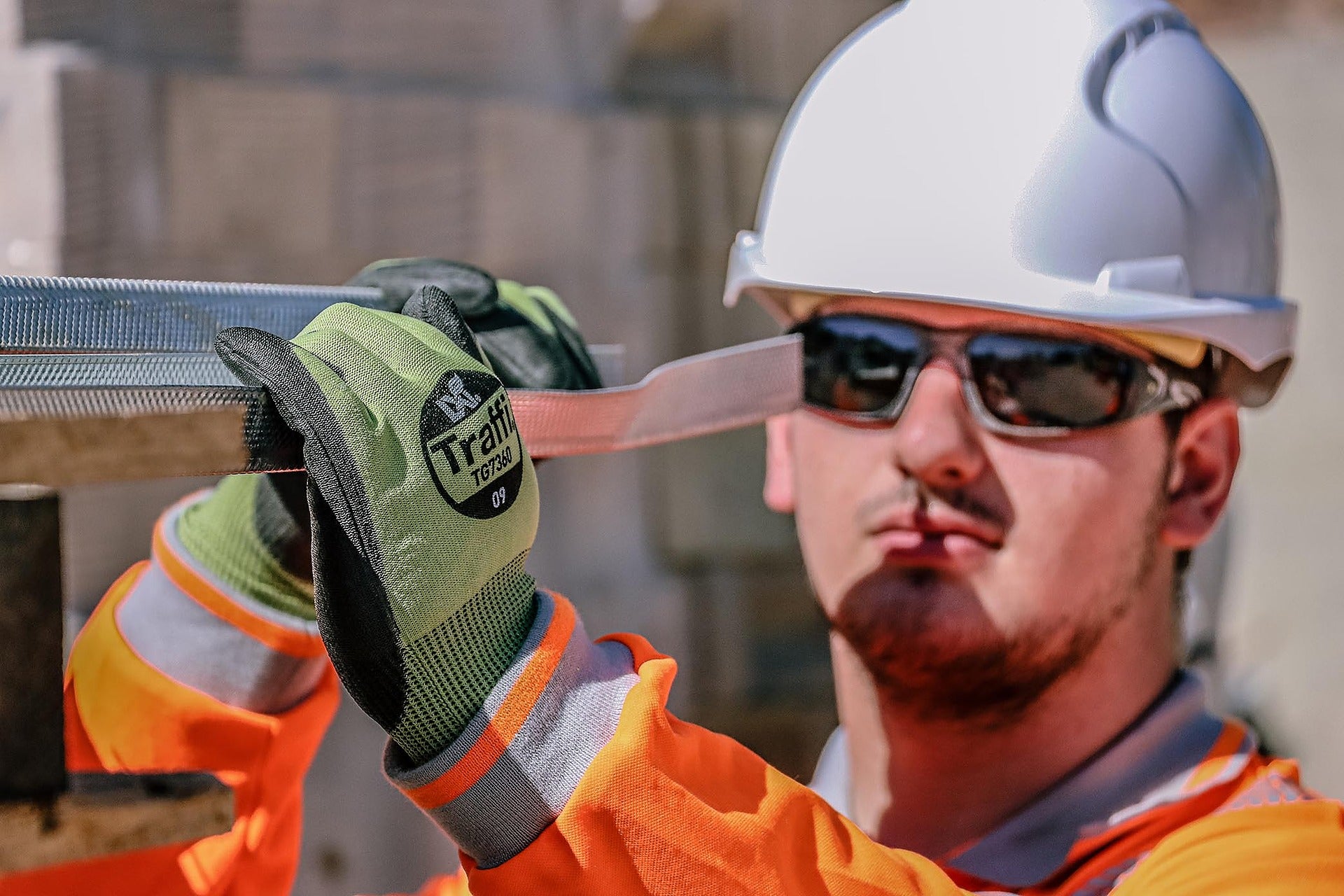 This Eco-friendly Traffi® TG7360 X-Dura LXT® Ultrafine Polyurethane Coated Green 18-gauge Cut Level A6 Safety Gloves are Carbon Neutral Certified, repels water and oil while providing touchscreen compatibility.