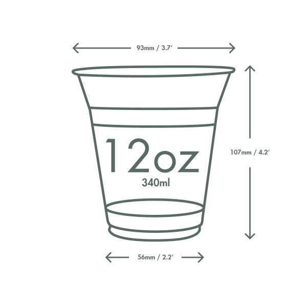 Vegware™ 96-Series compostable 12-oz Cold Cups are made from PLA -an eco-friendly plastic alternative. Independently certified to break down in 12 weeks.