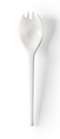 Ideal for hot and cold foods, Vegware™ certified compostable 6-in sporks are made from plant-based CPLA independently certified to break down in landfill within 12 weeks.