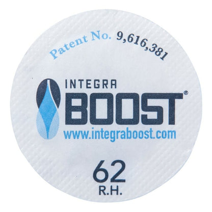 Integra Boost® 62% rH 37mm Humidity Control Circles re salt-free, spill-proof and FDA-complaint so you can safely and confidently place Integra BOOST® circle packs directly inside a container or jar alongside your herbs or place inside lids to absorb and/or provide excess moisture as needed