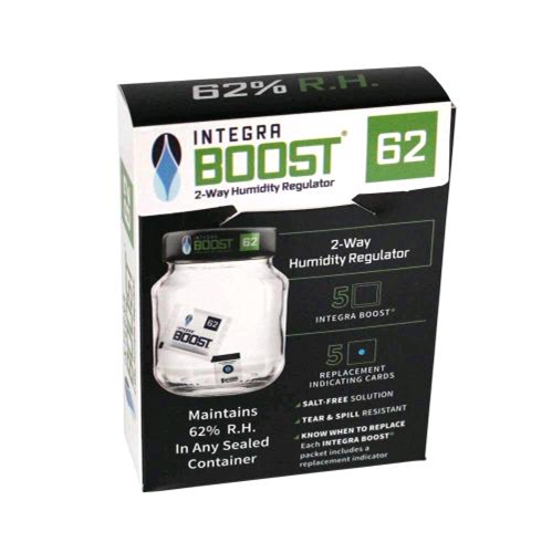 Perfect for retail purposes or dispensary jars that regularly opened throughout the day, patented Integra BOOST® 67 gram packet with humidity indicator will expertly manage humidity levels—preserving the life of your herbal medicine you’re storing. BOOST® products are salt-free, spill-proof and FDA-food grade complaint 