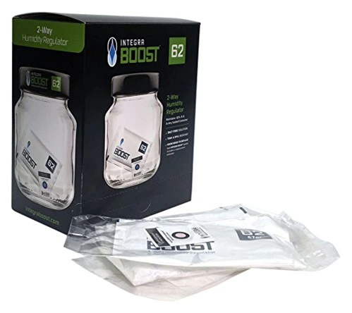 Perfect for retail purposes or dispensary jars that regularly opened throughout the day, patented Integra BOOST® 67 gram packet with humidity indicator will expertly manage humidity levels—preserving the life of your herbal medicine you’re storing. BOOST® products are salt-free, spill-proof and FDA-food grade complaint 