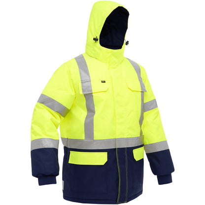 These Bisley® Extreme Cold Hi-Vis Yellow ANSI 107 Class R3 Industrial Work Jackets are engineered with high-performance bio-based recycled materials to provide advanced thermal protection against extreme cold climate hazards while diverting plastic water bottles from landfill. 