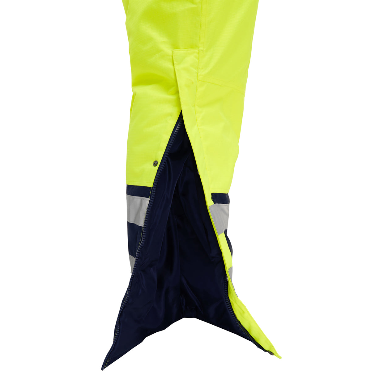 PIP® Bisley® Hi-Vis Yellow Extreme Cold Eco Class 3 Coverall side leg vent