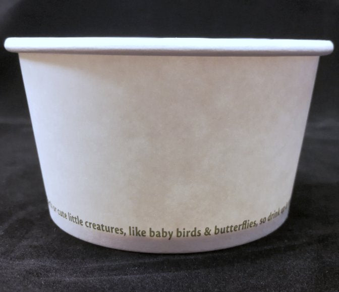 Divert landfill and micro-plastic when you serve these 12oz commercially compostable NatureWorks® Ingeo™ PLA-lined soup bowls at your next outdoor catering event or festival.