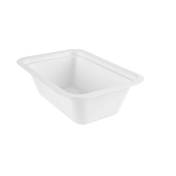 Made from from reclaimed sugarcane, these spill-proof compostable 22-ounce (size 3) Bagasse gourmet bases are good for hot or cold food and they're very sturdy and attractive.