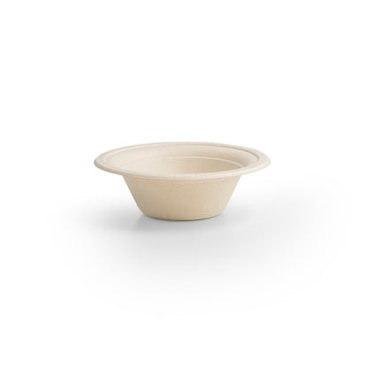 Made from from reclaimed sugarcane, these Vegware™ compostable 12oz bowls are good for hot or cold food and they're sturdier than paper plates.