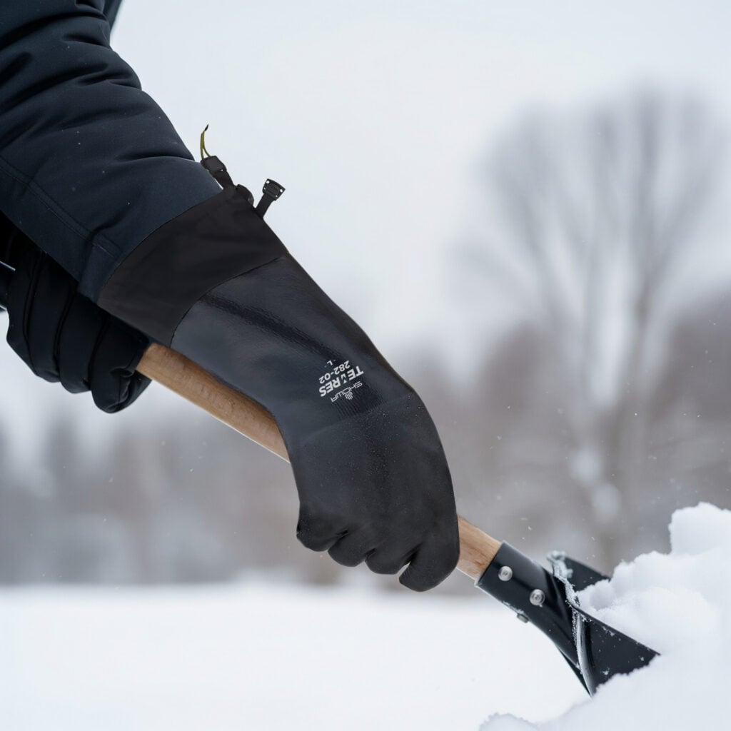 SHOWA® TEM•RES® 282-02 Insulated Polyurethane Cold-Weather Glove, Black, Extended Cuff
