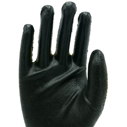 SHOWA® 4561 Sponge Nitrile Zorb-IT Kevlar® Cut-Resistant Glove, ANSI A4, Yellow/Black