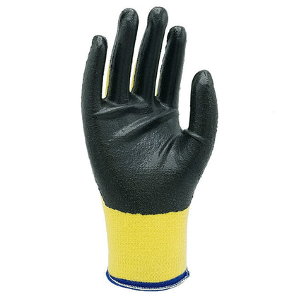 SHOWA® 4561 Sponge Nitrile Zorb-IT Kevlar® Cut-Resistant Glove, ANSI A4, Yellow/Black