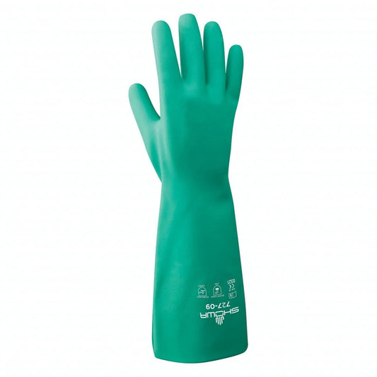 SHOWA 727 Chemical Resistant Nitrile Gloves, Bisque Grip, 330mm
