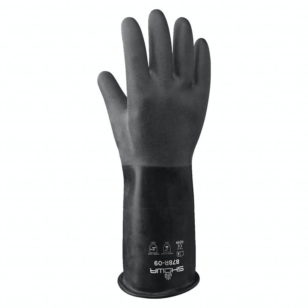 SHOWA® 878R Chemical-Resistant Unsupported Butyl Glove, Rough Finish, 14", 25-mil