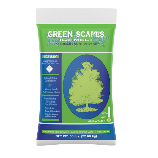 Green Scapes™ ice melter is an Eco-friendly, fast acting ice and snow melter composed of natural ingredients that's safer on sidewalks, animals, vegetation, carpeting and the environment.