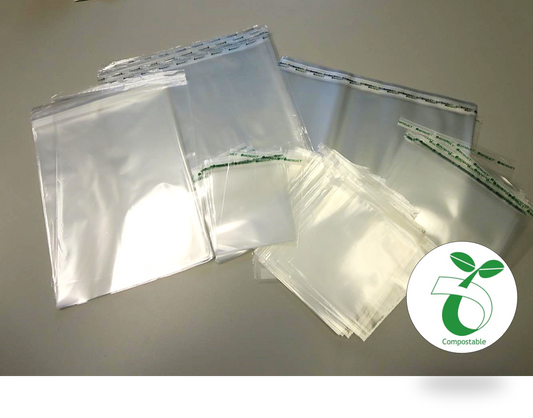 These 4-inch x 4-inch 100% compostable 1.2-mil clear Ingeo™ corn-based PLA food grade bags feature a 1″ lip and tape resealable closure. Pefect for wrapping sandwiches, desserts, cookies, snacks or packaging cutlery or napkins for take out. 