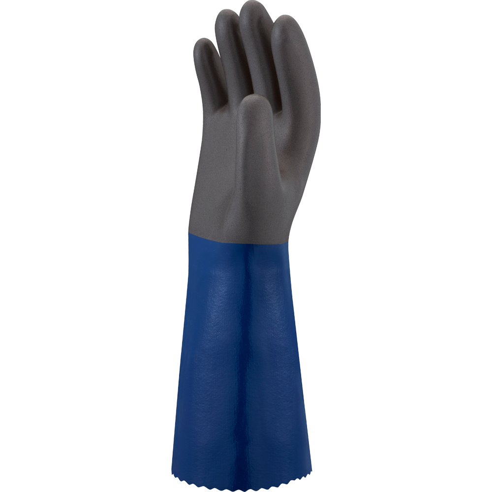 SHOWA ATLAS CS711 Chemical Resistant Nitrile Gloves, Double Coated, Foam Grip, 14"
