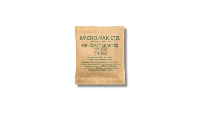 Micro-Pak® Dri Clay® Kraft X2 Biodegradable Desiccants, 6 Gram (Apparel Version - 2000ct)