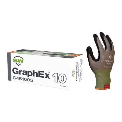 SW® GraphEx® G45100 18G A4 Cut-Resistant Micro-Porous Nitrile Work Gloves, Touchscreen Compatible