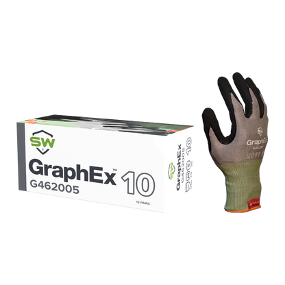 SW® GraphEx® G46200 AxiFybr® Cut Resistant Nitrile Work Gloves, ANSI A4, 18 Gauge
