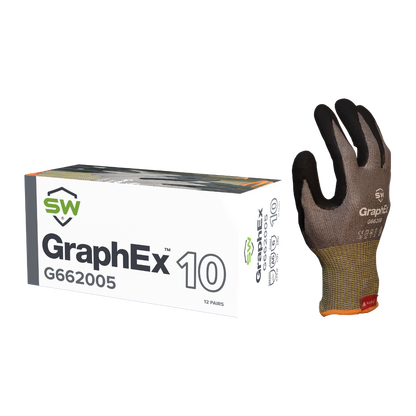 SW® GraphEx® G66200 AxiFybr® Cut Resistant Nitrile Work Gloves, ANSI A6, 18 Gauge
