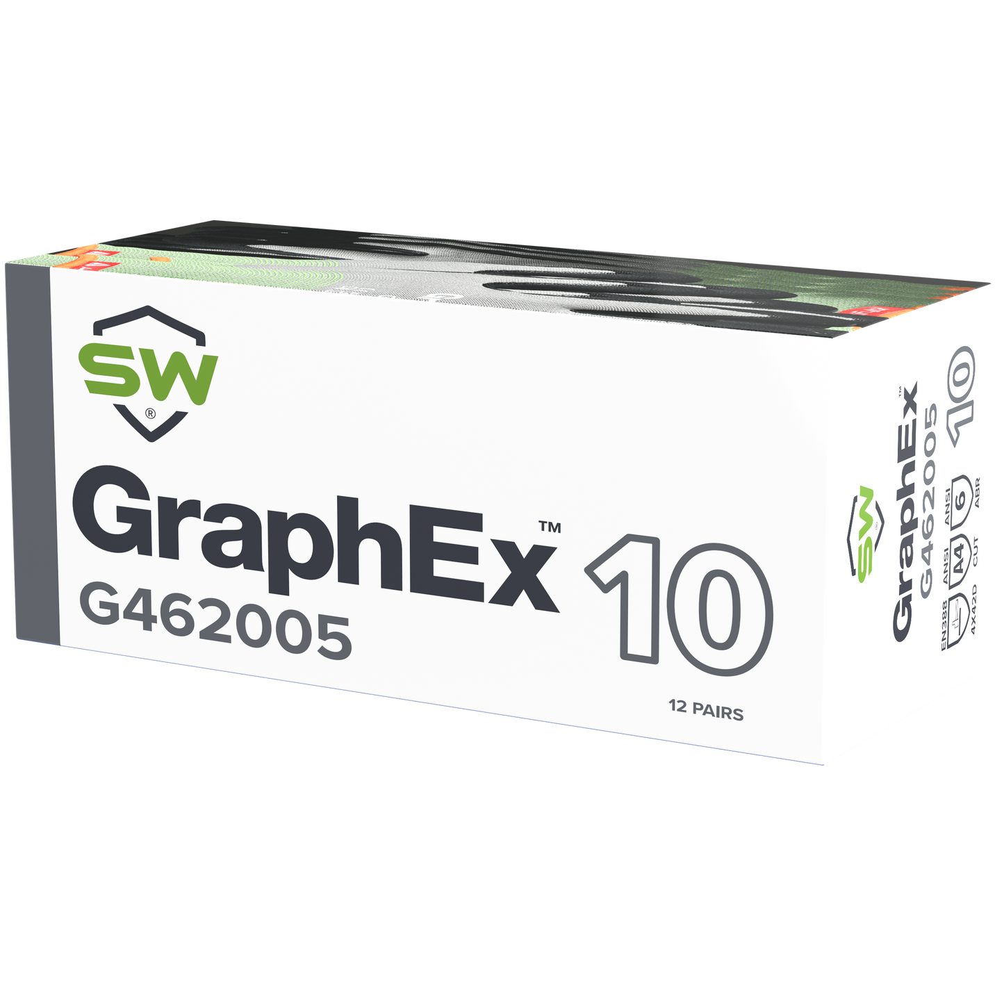 SW® GraphEx® G46200 AxiFybr® Cut Resistant Nitrile Work Gloves, ANSI A4, 18 Gauge