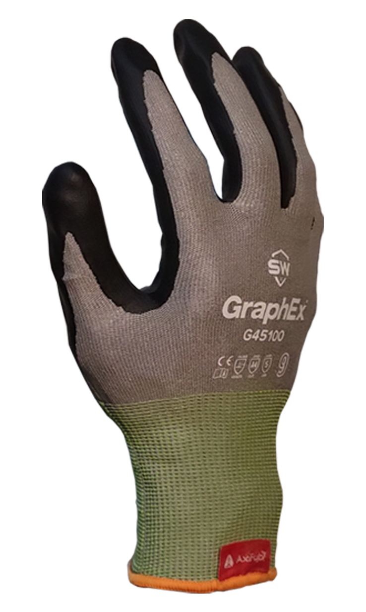 SW® GraphEx® G45100 18G A4 Cut-Resistant Micro-Porous Nitrile Work Gloves, Touchscreen Compatible