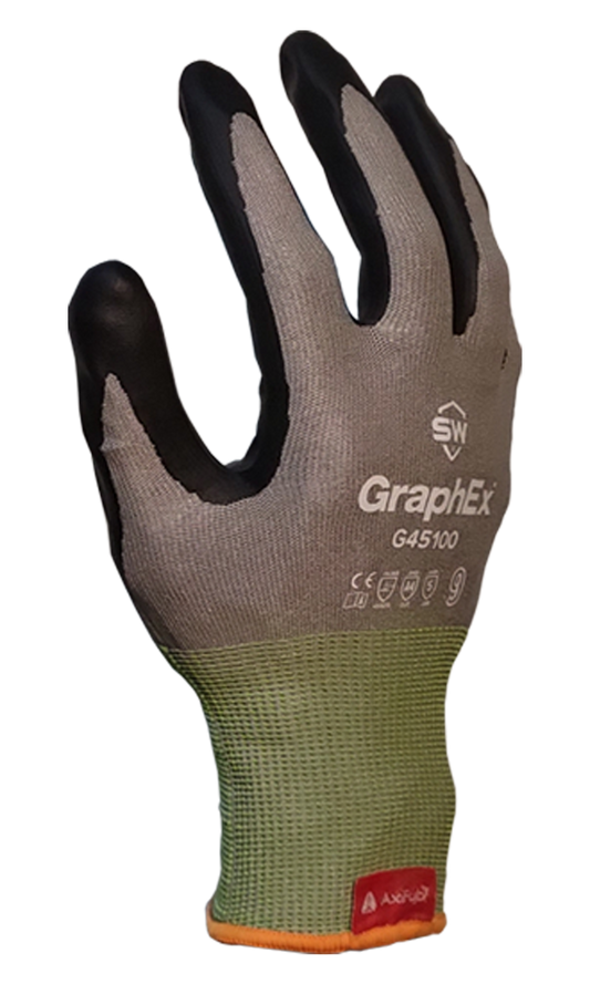 SW® GraphEx® G45100 18G A4 Cut-Resistant Micro-Porous Nitrile Work Gloves, Touchscreen Compatible