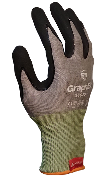SW® GraphEx® G46200 AxiFybr® Cut Resistant Nitrile Work Gloves, ANSI A4, 18 Gauge
