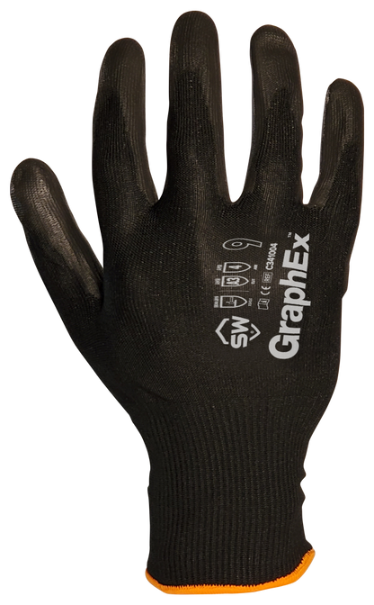 SW® Graphex™ C34100 18G A3 Cut-Resistant PU Coated Work Gloves, Touchscreen Compatible