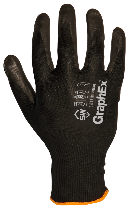 SW® Graphex™ C34100 18G A3 Cut-Resistant PU Coated Work Gloves, Touchscreen Compatible
