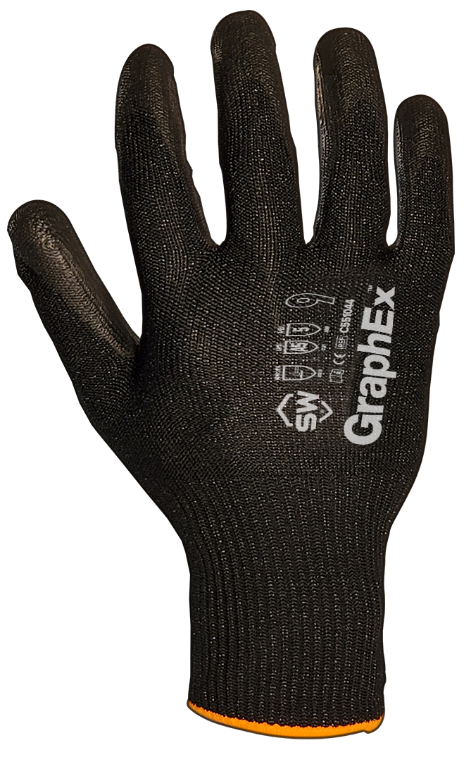 SW® GraphEx® C55104 AxiFybr® Cut Resistant PU Work Gloves, ANSI A5, 13 Gauge